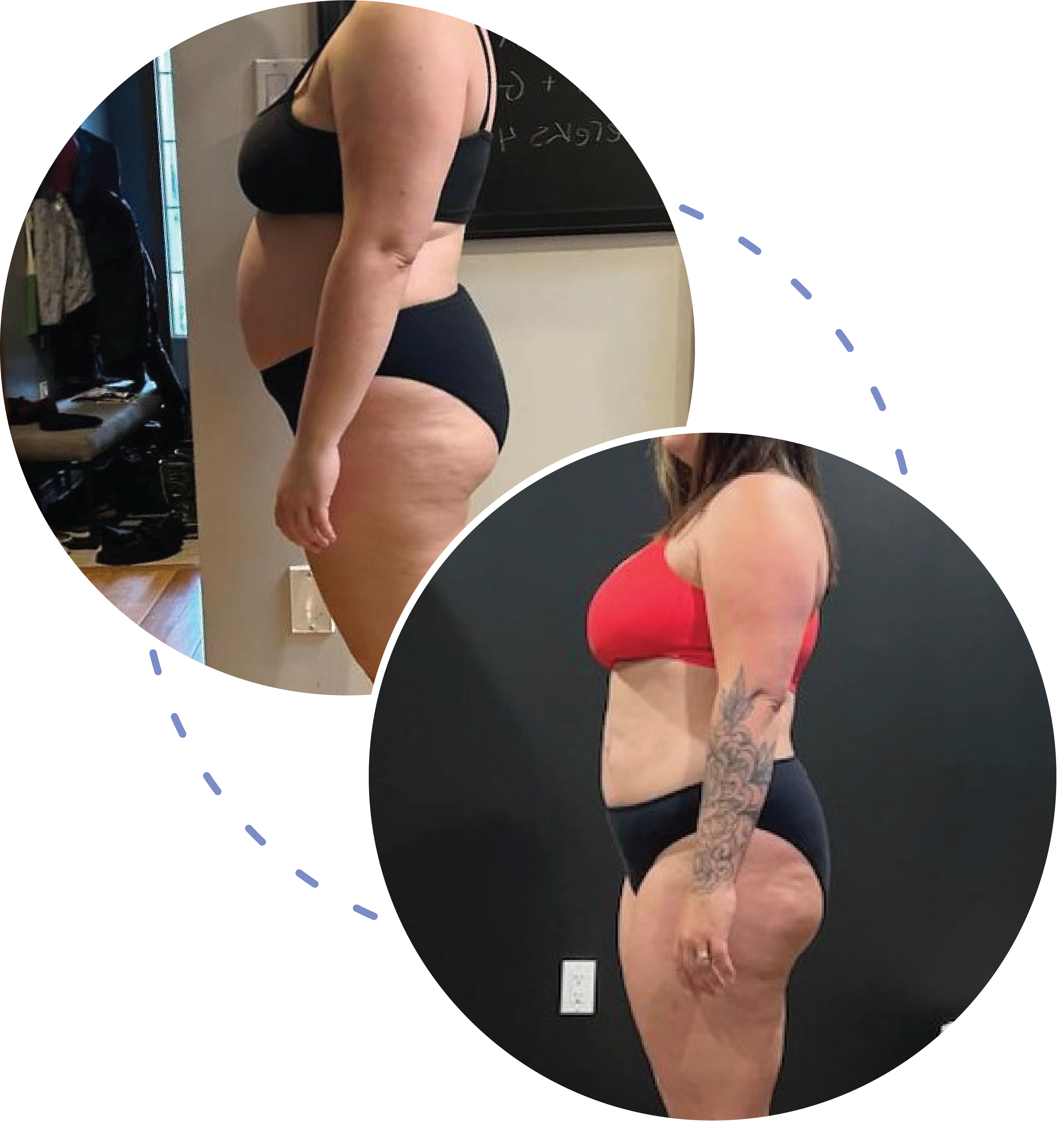 Before and After Photos of Previous Clients Showing Changes through Fitness at Soul Rebel Training